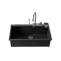 Ένθετος Νεροχύτης Quartz Multi Granite Sanitec 850 Μ79xΠ50cm Grafite (Σκούρο Γκρι) Ένθετος Νεροχύτης Quartz Multi Granite Sanitec 850 Μ79xΠ50cm Grafite (Σκούρο Γκρι)